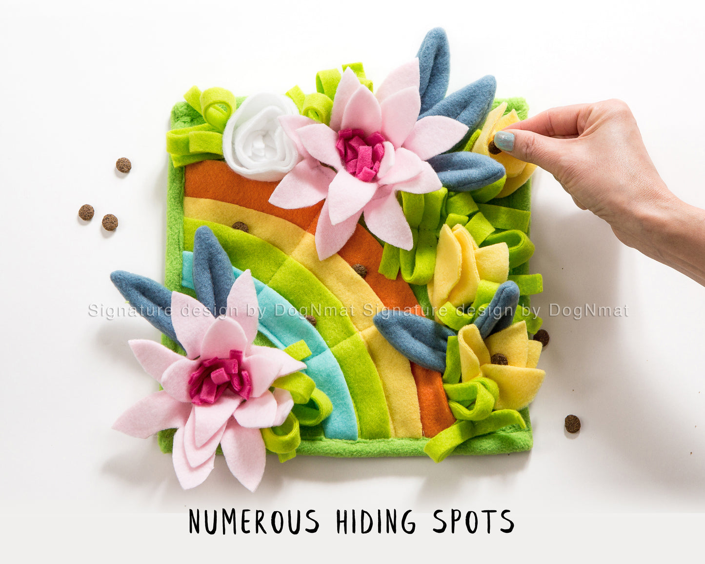 Flower Garden Snuffle Mat + Taco Poop Bag Dispenser & Poop Holder