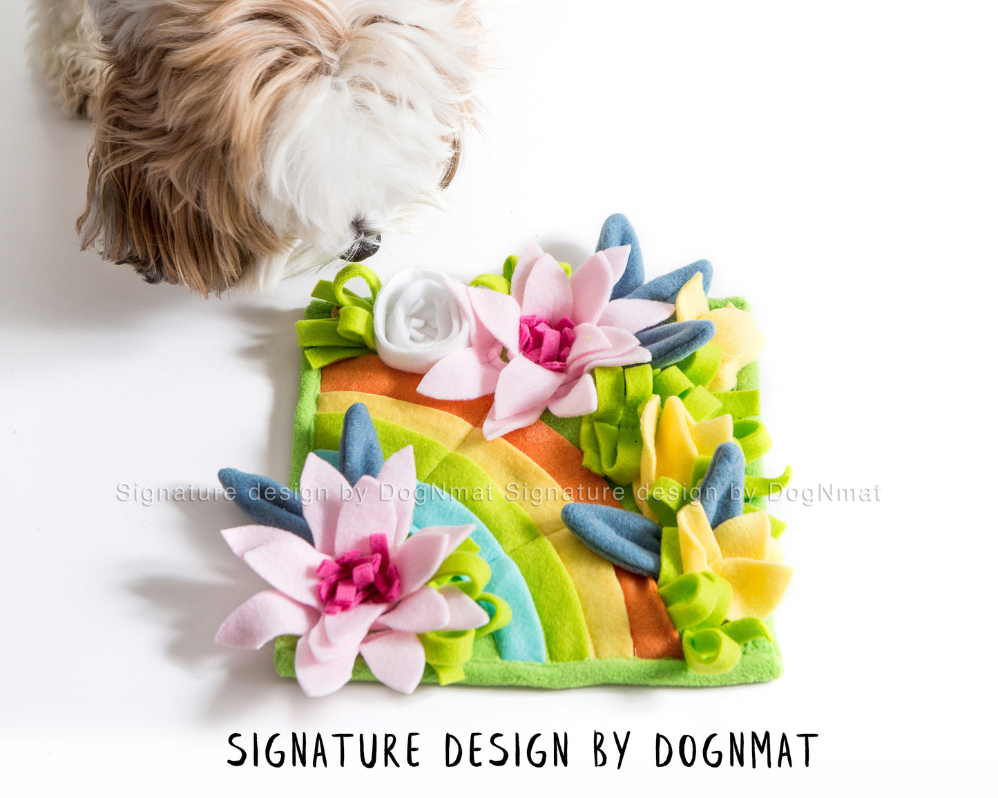 Flower Garden Snuffle Mat + Taco Poop Bag Dispenser & Poop Holder