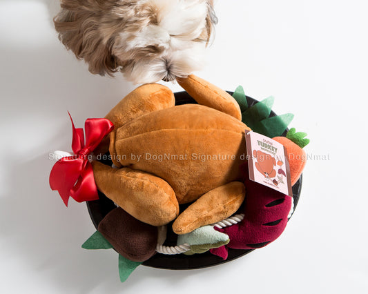 Stuffed Turkey Snuffle Dog Toy