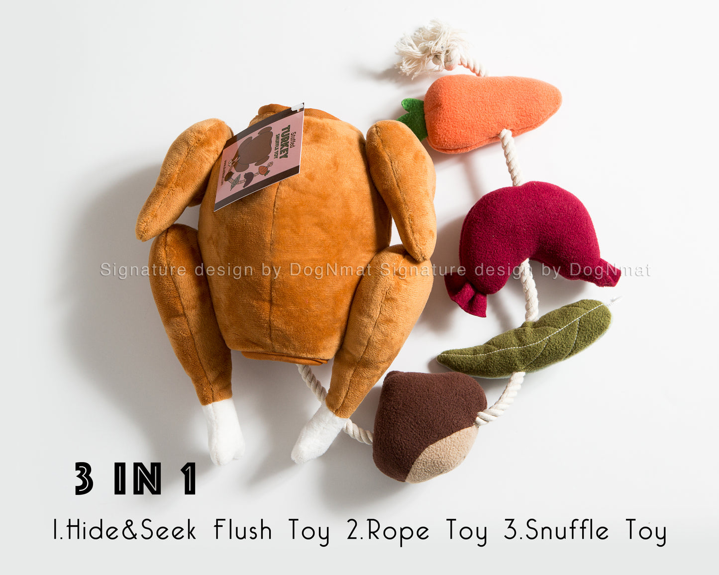 Stuffed Turkey Snuffle Dog Toy