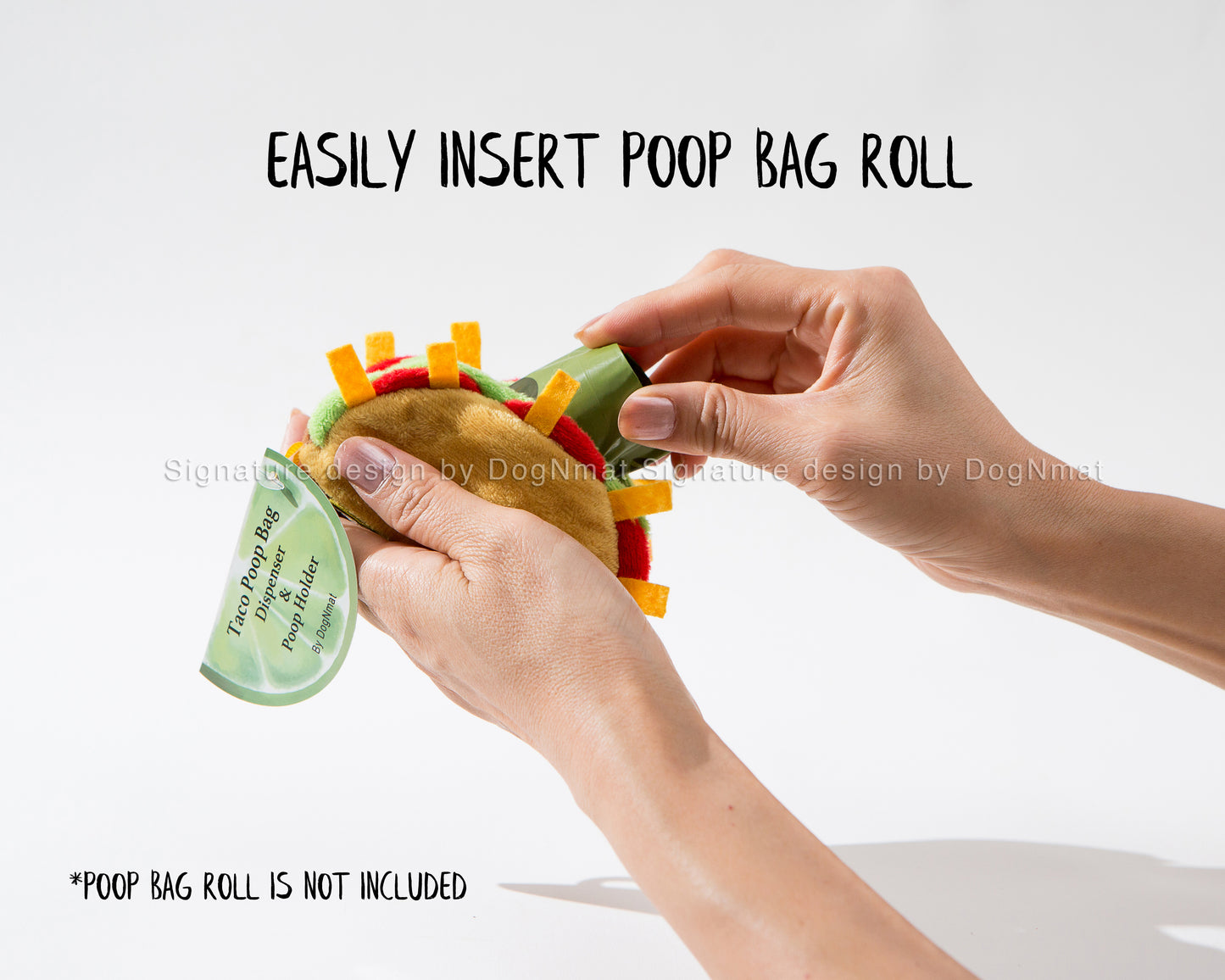 Taco Poop Bag Dispenser and Poop Holder - 2 in 1 waste bag dispenser with poop holder