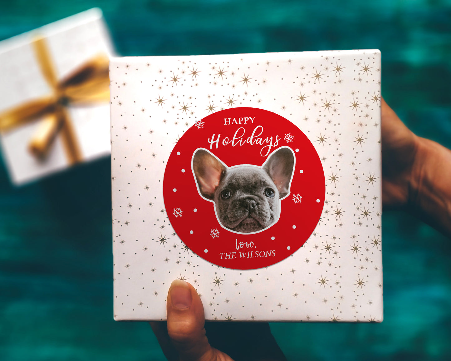 100 Personalized Custom Merry Christmas Holiday Stickers