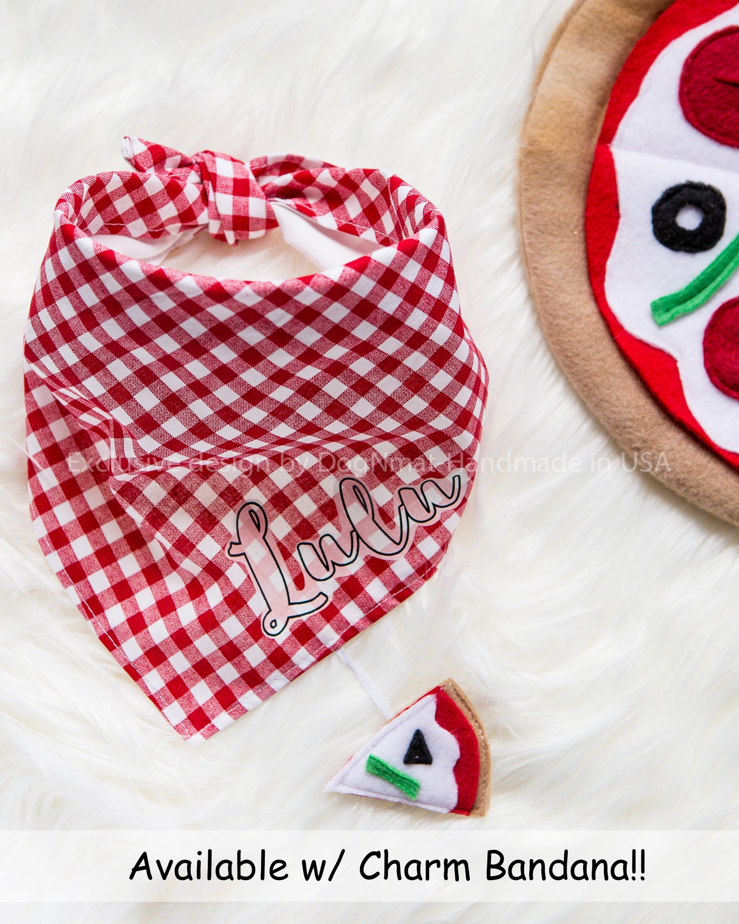 Pizza Charm Dog Bandana