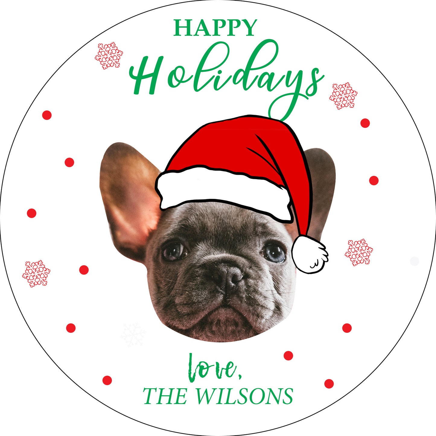 100 Personalized Custom Merry Christmas Holiday Stickers